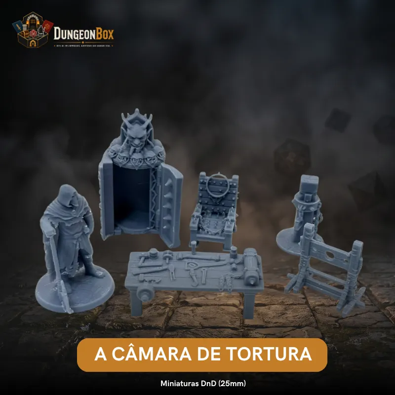 Cenário Câmara de Tortura: O Porão do Desespero (RPG 25mm) - DungeonBox