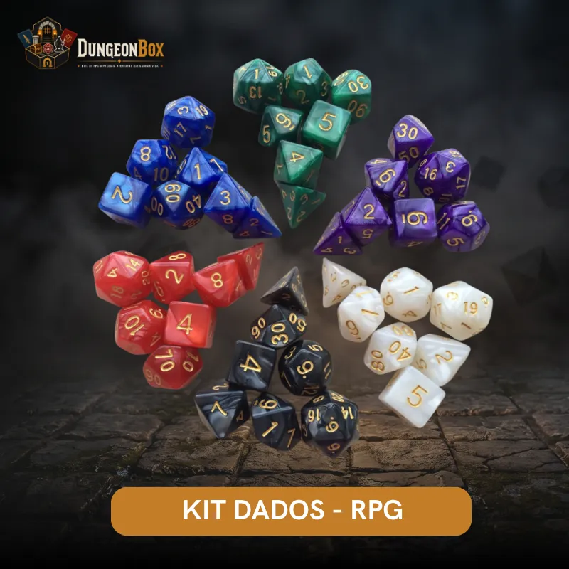 Kit De 7 Dados Para Rpg